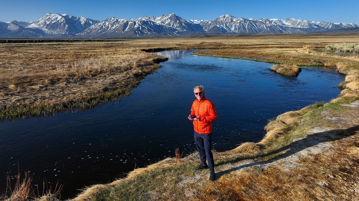 The author at the Owens River in California
